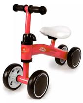 Andador Bicicleta 4 rodas Vermelho - Desenvilvimento equilíbrio