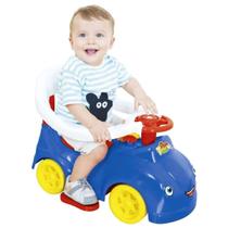 Andador Carrinho Play Time com Empurrador Azul para Bebê