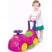 Andador Carrinho Play Time com Empurrador Rosa para Bebê Andador Carrinho Play Time com Empurrador Rosa para Bebê