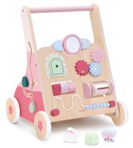 Andador de bebê de madeira Pair Push Pull Learning 12 m ou mais rosa