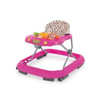 Andador De Bebê Infantil Musical Sonoro Safari II até 12 kg Rosa - Tutti Baby