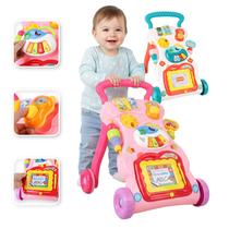 Andador De Empurrar Infantil Didático Musical Educativo Interativo Bebê Branco, Rosa