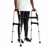 Andador Desmontável Mercur Cor Prata e Preto 1 Unidade