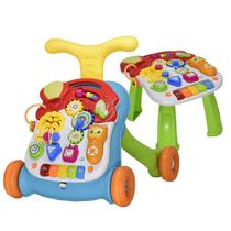 Andador Didático e Mesinha Infantil Colorido com Brinquedos Multmaxx