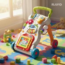 Andador Didático Rayo RY003 Musical 3 em 1 Empurrador Educativo Com Lousa Mágica 9m Bebê