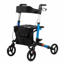 Andador dobrável 4 rodas com assento e bolsa plus -FST9102 - Zimedical