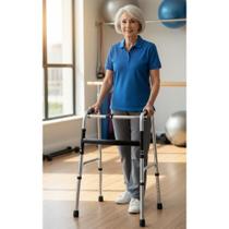 Andador Dobrável Inox P/ Idosos - Segurança e Mobilidade