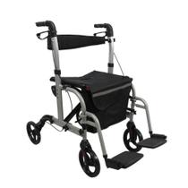 Andador e Cadeira de Rodas Versátil em Alumínio Dobrável modelo D15 - Dellamed