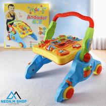 Andador E Mesa Educativa Didático Infantil 4 Em 1 Musical Brinquedo Bebe Mesinha Atividades Colorida