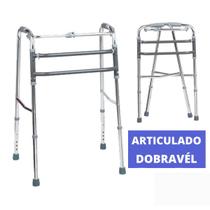 Andador Idoso Adulto Alumínio Dobrável Articulado Della D10 - DELLAMED