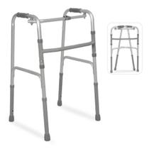 Andador Idoso Adulto Dobrável Alumínio Ajustável Ortopédico Fixo Articulado Dellamed