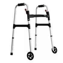 Andador Idoso com Rodas Aluminio até 130kg Leve Dobrável Resistente Ortopédico Mercur