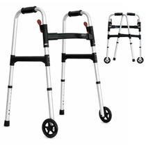 Andador Idoso com Rodas Dobrável Aluminio BC1547 até 130kg Leve Resistente Ortopédico Mercur