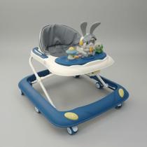 Andador Infantil Azul Deend Para Bebê Com Coelhinho