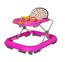 Andador Infantil de Bebê Safari 12Kg 3 Posições Tutti Baby - Rosa