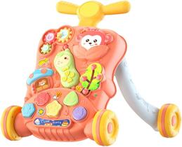 Andador Infantil de Empurrar Didático Musical Rose Brinquedos Interativos Multmaxx