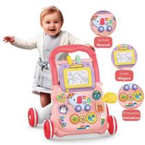 Andador Infantil De Empurrar Para Bebê Com Teclado Musical Carrinho Brinquedo Infantil - ATENTU