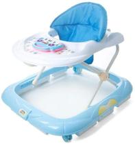 Andador Infantil Didático Interativo Atividades Musical Pianinho Baby Style Azul