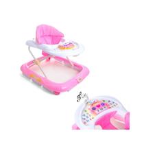 Andador Infantil Didático Interativo Atividades Musical Pianinho Baby Style - Rosa
