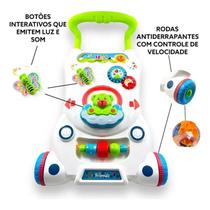 Andador Infantil Empurrador Com Luz Som Estimulo Bebe
