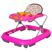 Andador Infantil Individual Tutti Baby Safari II Até 12 Kg. 3 Níveis Altura Rosa