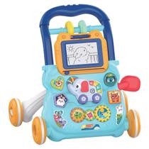 Andador Infantil Musical Didático Educativo Empurrador Bebê DM Toys DMB6750 Azul