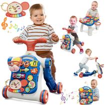 Andador Infantil QDRAGON 5 em 1 - Azul Marinho - Para Bebês a partir de 12 Meses