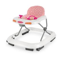 Andador Infantil Tutti Baby Rosa com Altura Ajustável e Assento Lavável