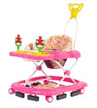 Andador musical megaluxo infantil rosa jumbobaby