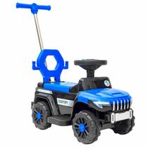 Andador Off Road Carrinho Com Empurrador Azul Infantil Meninos Passeio Do Bebê