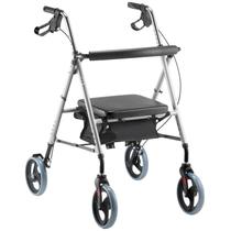 Andador Ortopédico D12 Dobrável Dellamed Para Idoso Em Aço Com 4 Rodas Assento e Freio Andador Ortopédico D12 Dobrável Dellamed Para Idoso Em Aço Com 4 Rodas Assento e Freio