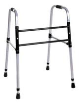Andador RETO Para Idoso Adulto Dobrável Em Alumínio Fixo Até100k
