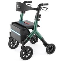 Andador Rollator WALK MATE com Assento Ajustável e Rodas de 25 cm
