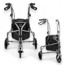 Andador Suporte Dobrável 3 Rodas D11 100 kg Dellamed Adulto