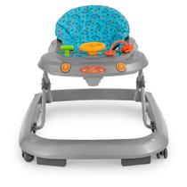 Andador Tutti Baby Acqua Explorador Altura Regulável Rodízios Giratórios Tecido Lavável Cinza