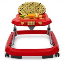 Andador Tutti Baby Safari II Vermelho Altura Regulável Rodízios Giratórios Tecido Lavável