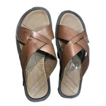 andália de Couro Tira Cruzada Calce Fácil Masculina Itapuã - Itapua