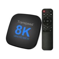 Android 13 TV Box Transpeed ATV Quad Core Cortex A53 Dual Wifi Assistente De Voz 8K 4K BT5.0