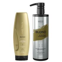 Aneethun Blond Mask Iluminadora 250g+Wess Blond Shampoo500ml