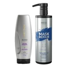 Aneethun Blond Mask Matizante 250gr+Wess Mask Repair 500ml