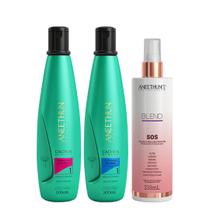 Aneethun Cachos System Kit Shampoo Condicionador e Blend SOS Fluído Reconstrutor 210ml