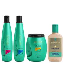Aneethun Cachos System Kit Shampoo Condicionador Máscara e Creme de Silicone Cachos 250ml Aneethun Cachos System Kit Shampoo Condicionador Máscara e Creme de Silicone Cachos 250ml