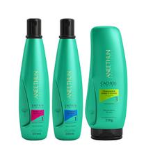 Aneethun Cachos System Kit Shampoo Low Poo Condicionador Co-Wash No Poo e Finalizador Ondas e Cachos 250g Aneethun Cachos System Kit Shampoo Low Poo Condicionador Co-Wash No Poo e Finalizador Ondas e Cachos 250g