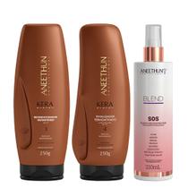 Aneethun Kera System Kit Recondicionador Finalizador e Blend SOS Fluído Reconstrutor 210ml Aneethun Kera System Kit Recondicionador Finalizador e Blend SOS Fluído Reconstrutor 210ml
