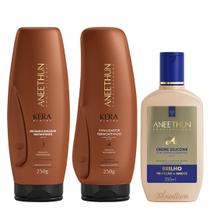 Aneethun Kera System Kit Recondicionador Finalizador e Creme de Silicone Brilho 250ml Aneethun Kera System Kit Recondicionador Finalizador e Creme de Silicone Brilho 250ml