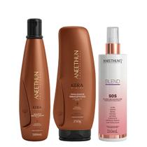 Aneethun Kera System Kit Shampoo Finalizador e Blend SOS Fluído Reconstrutor 210ml Aneethun Kera System Kit Shampoo Finalizador e Blend SOS Fluído Reconstrutor 210ml