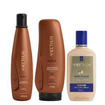 Aneethun Kera System Kit Shampoo Finalizador e Creme de Silicone Brilho 250ml Aneethun Kera System Kit Shampoo Finalizador e Creme de Silicone Brilho 250ml