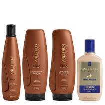 Aneethun Kera System Kit Shampoo Recondicionador Finalizador e Creme de Silicone Brilho 250ml Aneethun Kera System Kit Shampoo Recondicionador Finalizador e Creme de Silicone Brilho 250ml