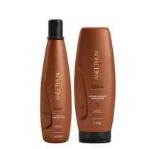 Aneethun Kera System Kit Shampoo Reestruturante e Recondicionador Instantâneo 250g