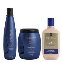Aneethun Linha A Kit Shampoo Máscara e Creme de Silicone Brilho 250ml Aneethun Linha A Kit Shampoo Máscara e Creme de Silicone Brilho 250ml